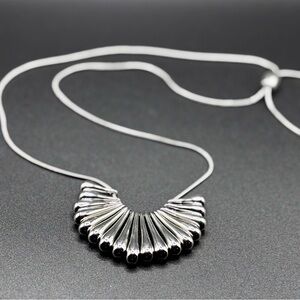 PRICE DROP!!!!  Stunning J. Jill Silver Droplet Necklace, Adjustable Length